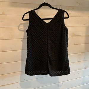 Black Ruffle Tank Top
